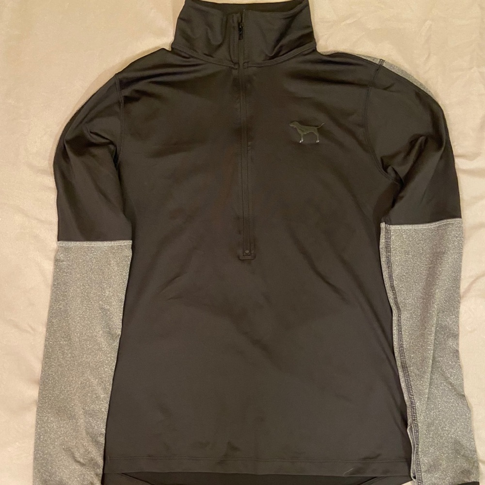 dri-fit Black quater zip from Pink